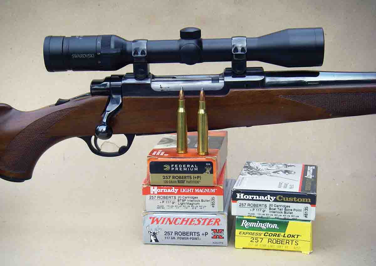 The .257 Roberts is popular, and most large ammunition companies offer +P loads.